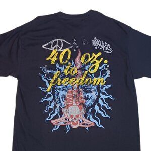 Sublime 40 Oz. To Freedom Mens Large T Shirt Black Short Sleeve Long Beach Ca.